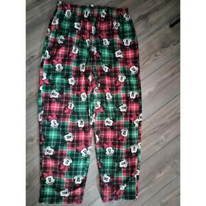 Mickey and Minnie plaid pajama pants